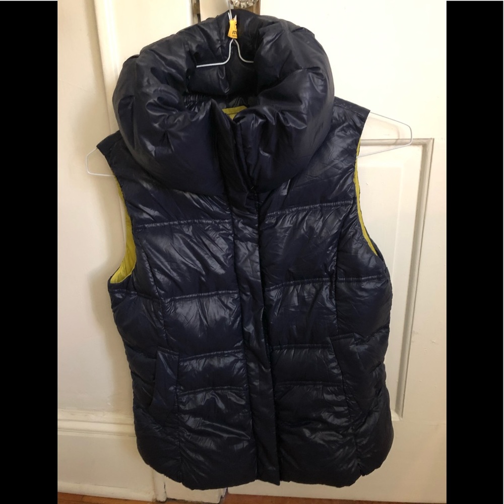 Womens down vest Coatology New York blue